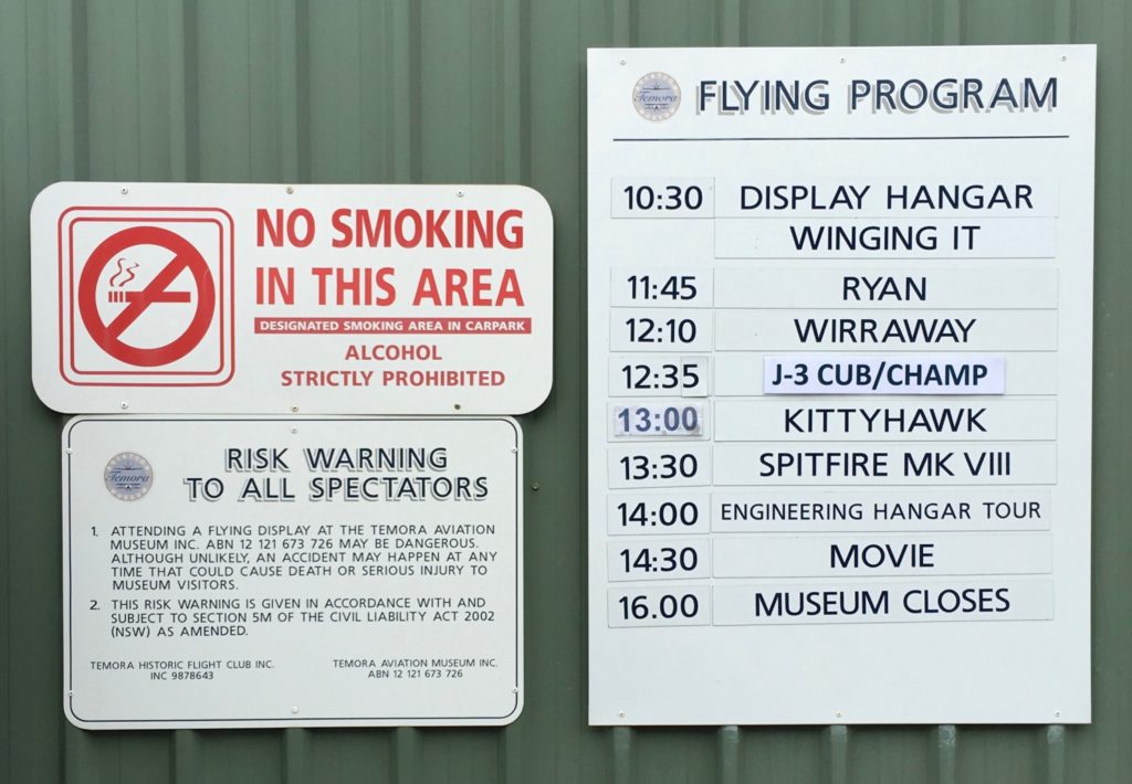 Flying Day Schedule